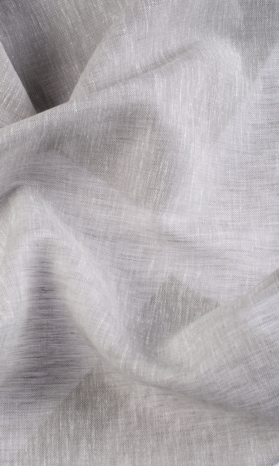 Linen-Cotton Sheer Fabric Material By the Metre (Pale Gray)