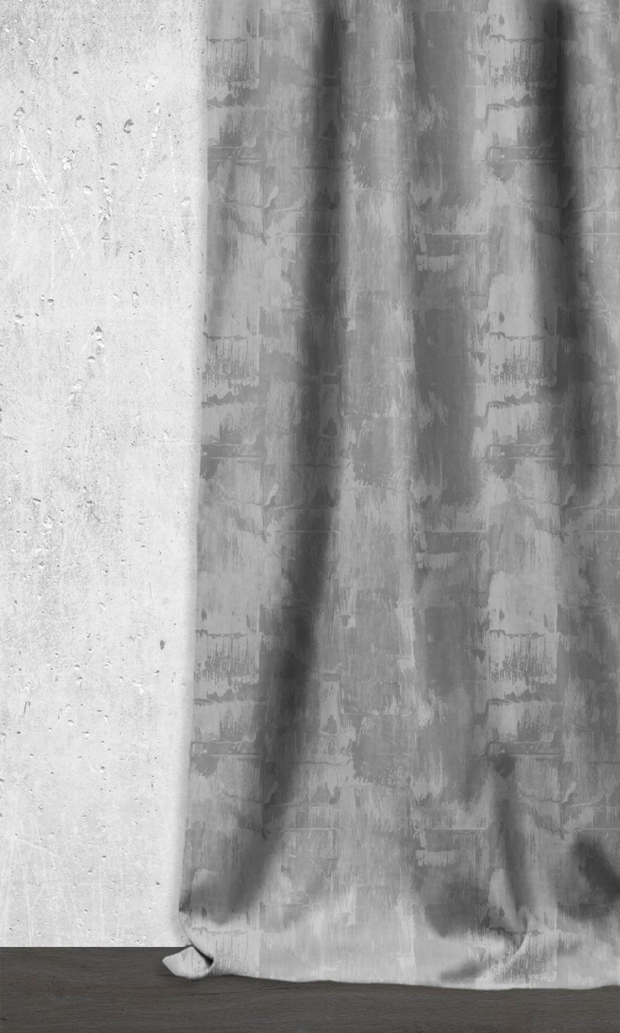 Dimout Striped Window Treatments Fabric By the Metre (Dove Grey/ Slate)