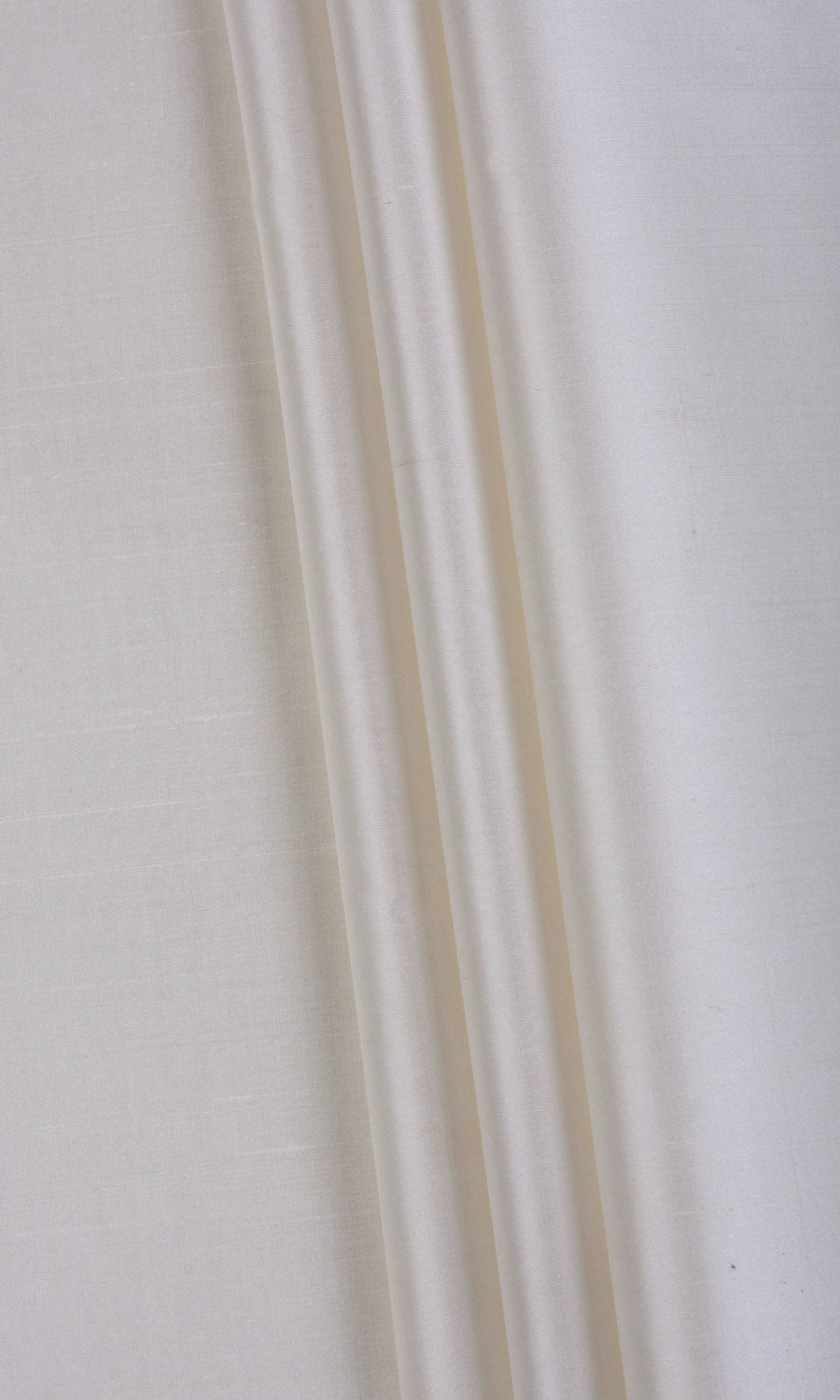 Shantung Silk Fabric By the Metre for Curtains & Drapes (White/ Ivory)