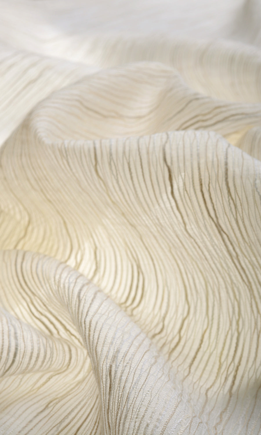 Sheer  Fabric By the Metre for Curtains & Drapes (Warm Ivory)