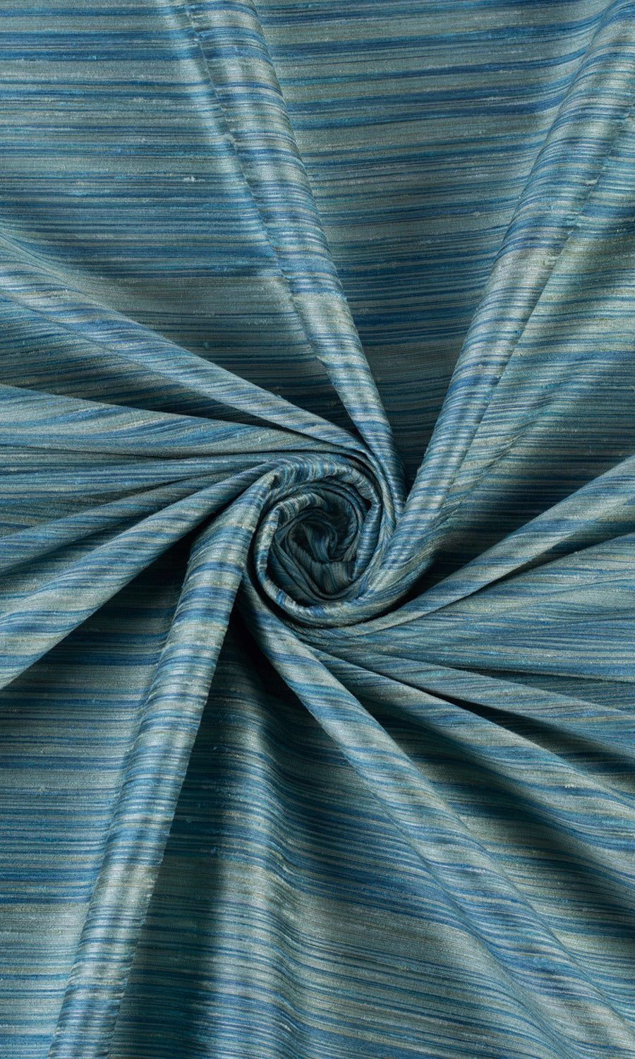 Textured Faux Silk Free Fabric Material Sample (Blue/ Grey)