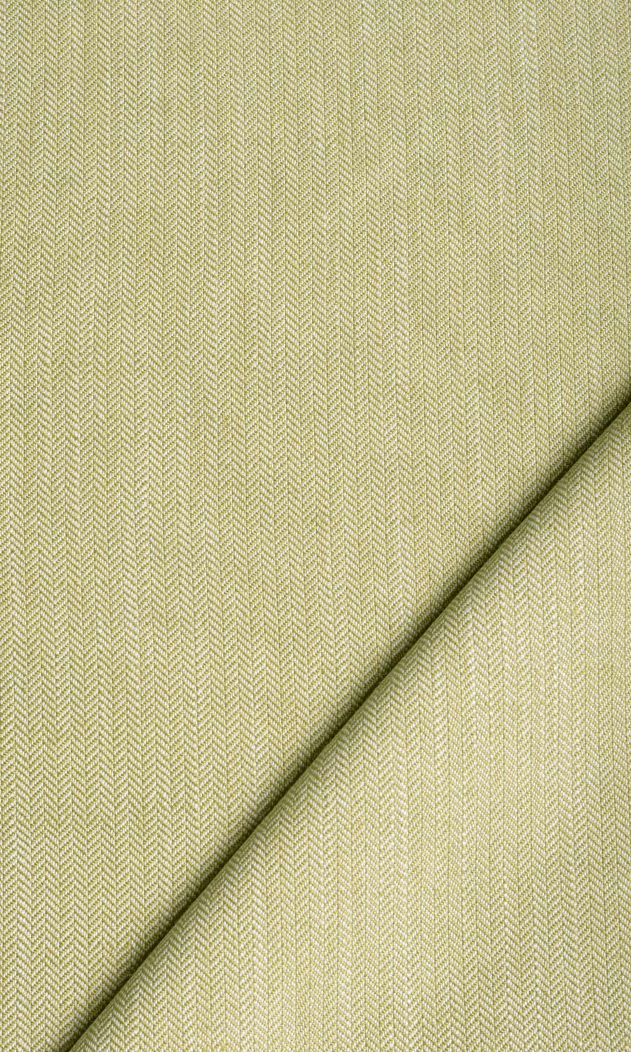 Herringbone Textured Fabric Material By the Metre (Green)