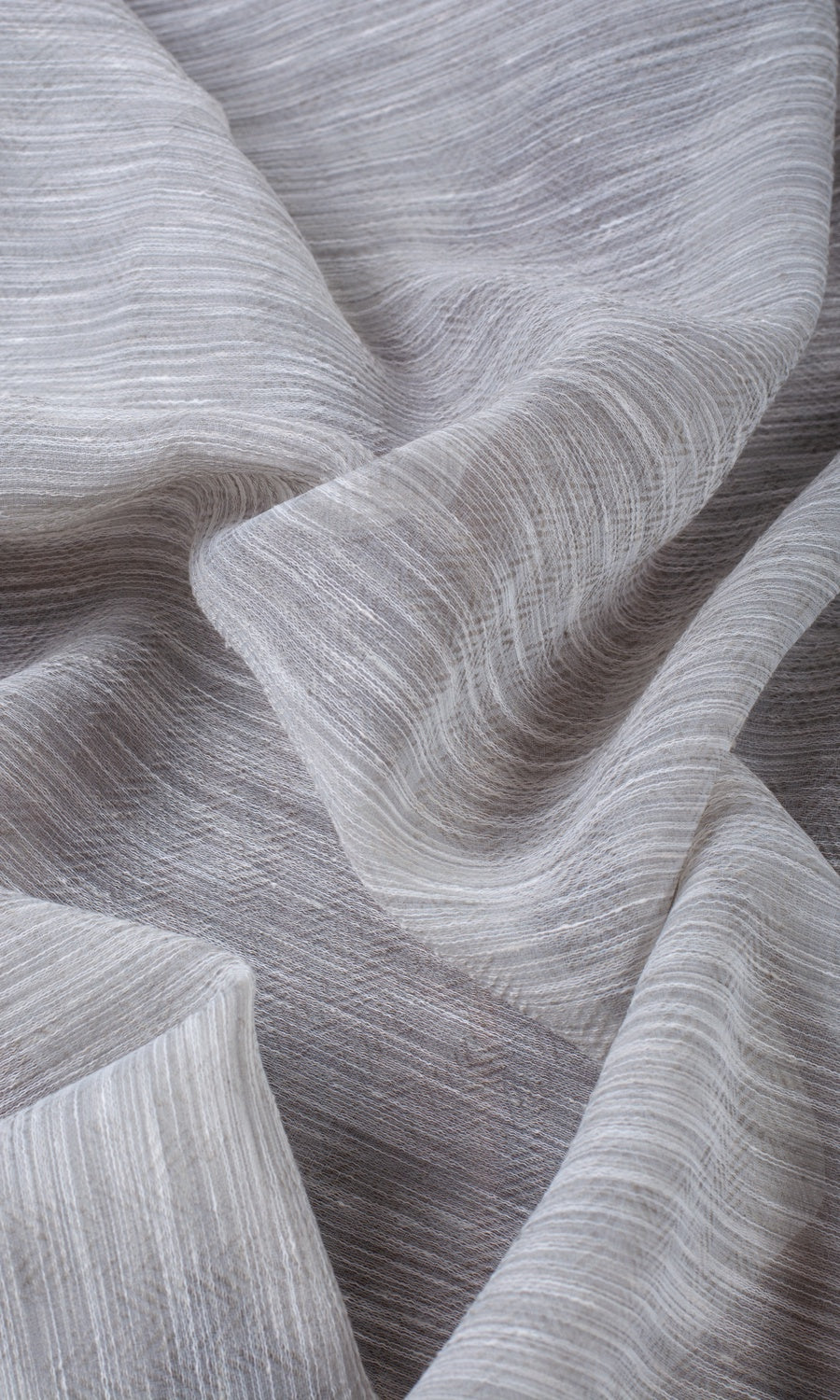 Textured Sheer Window Treatments Fabric Sample (Heather Gray)