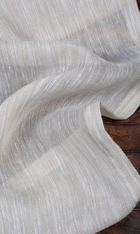 Textured Sheer Drapery (Greige/ Cream)