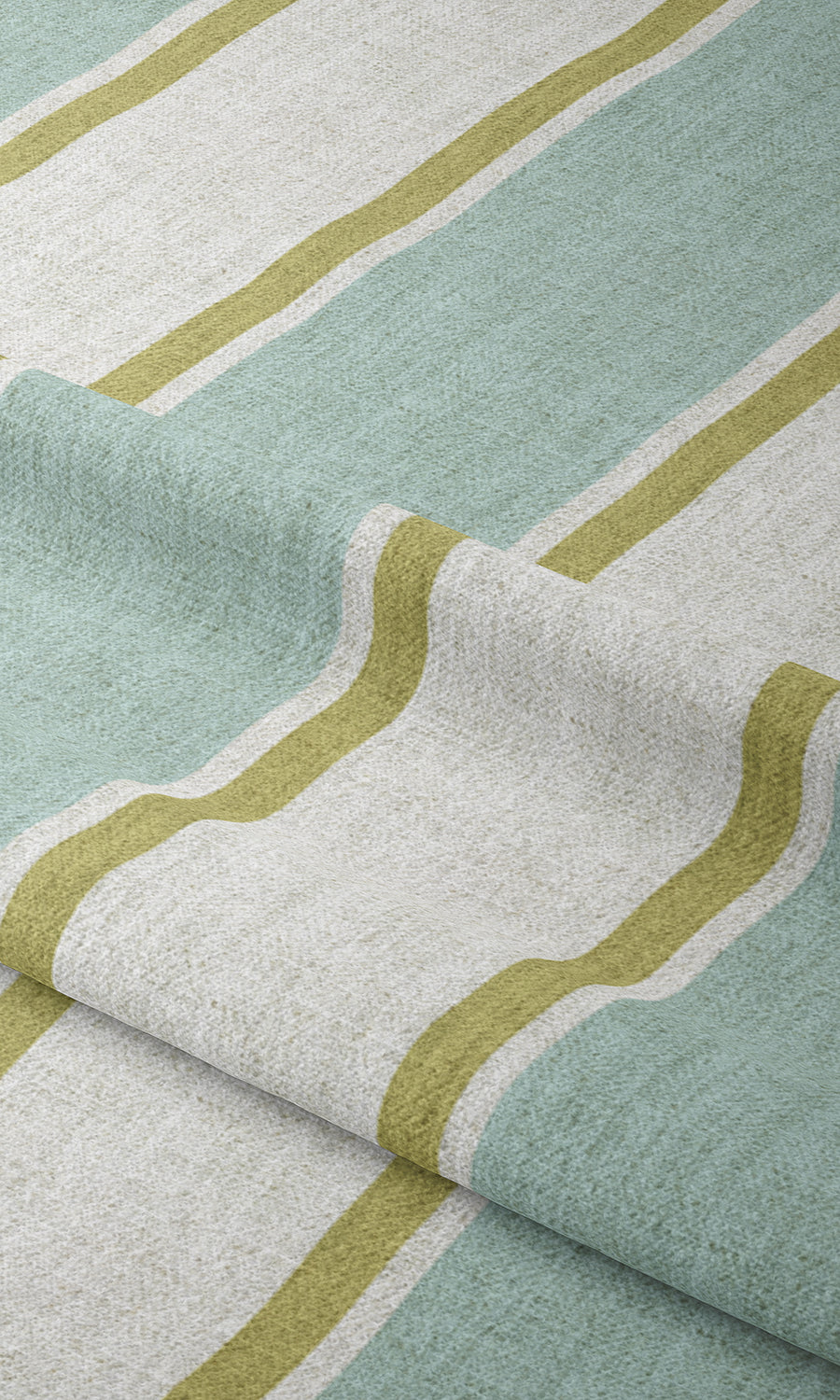 Striped Home Textile Fabric Material By the Metre (Turquoise Blue/ Green)