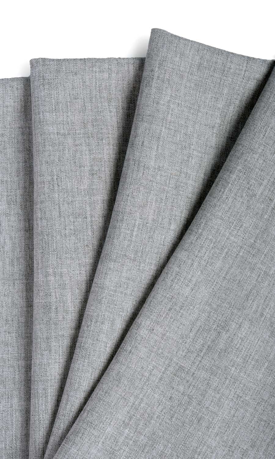 Plain Linen Texture Window Treatments Fabric By the Metre (Steel Grey)