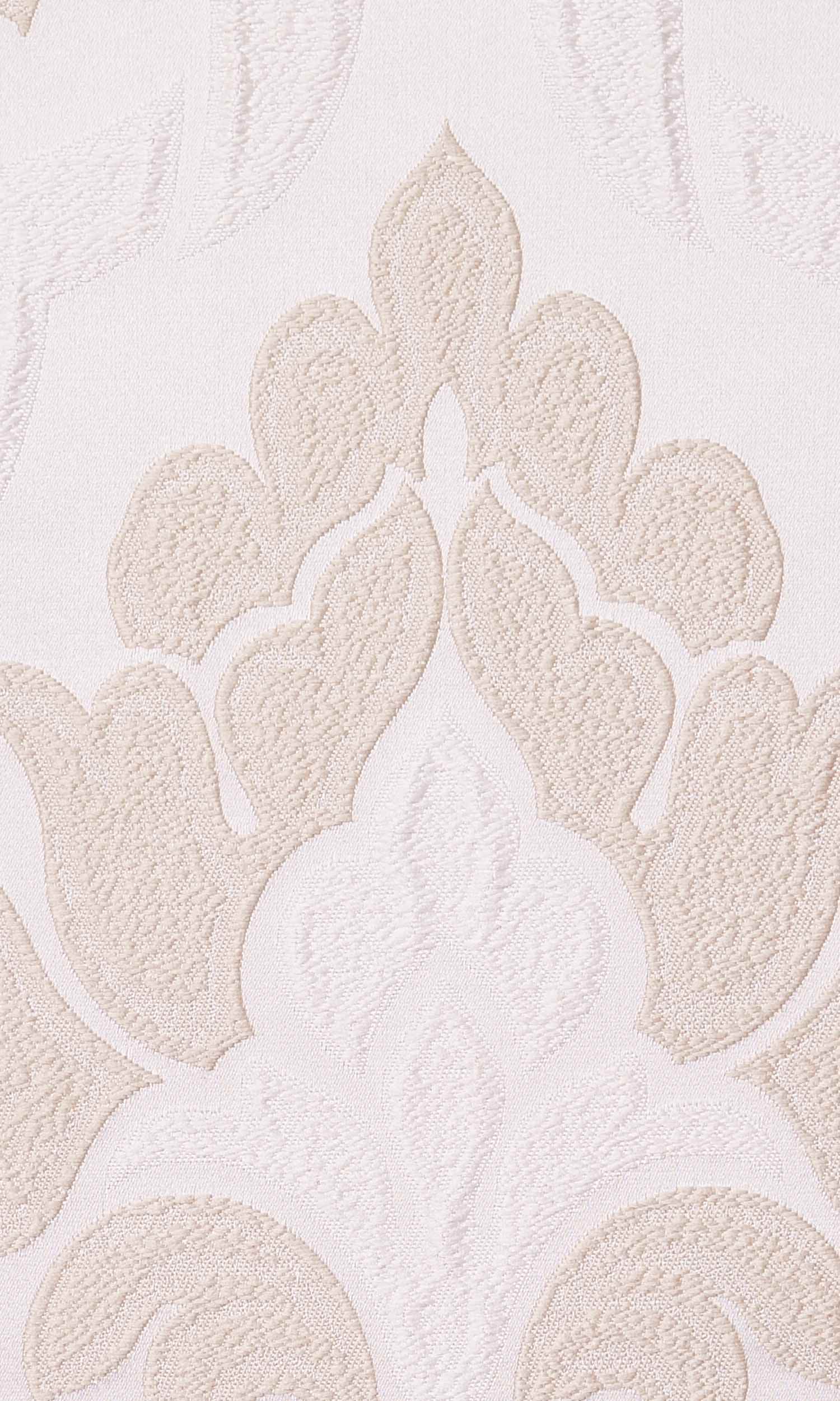 Self-Patterned Damask Home Textile Fabric Material Sample (Beige/ Cream)