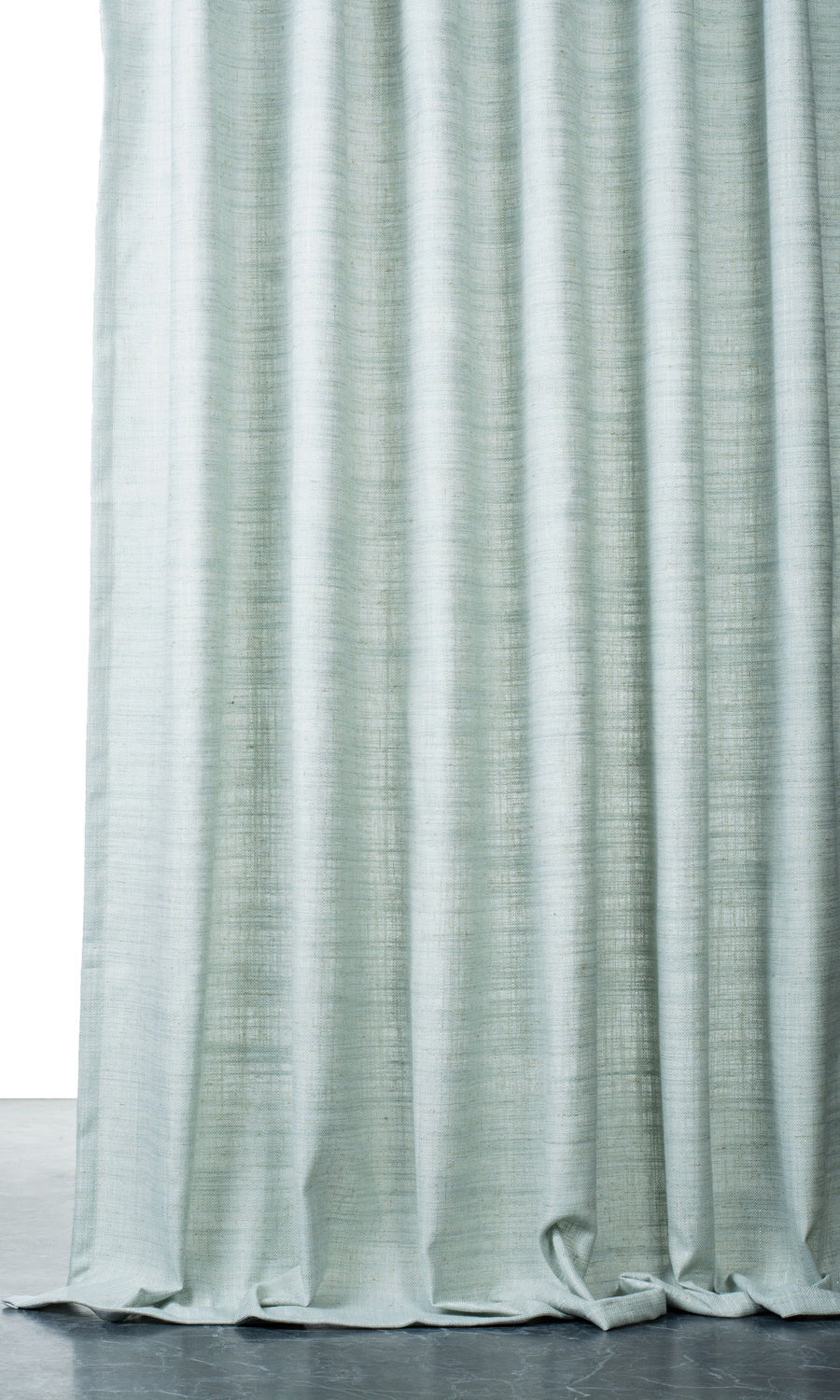 Plain Linen-Blend Window Treatments Fabric Sample (Powder Blue)