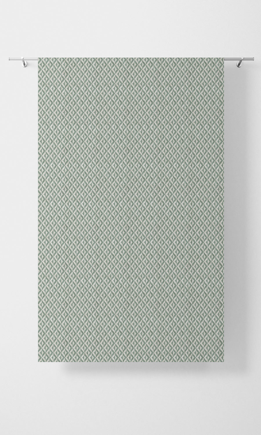 Geometric Print Home Textile Fabric Material Sample (Duck Egg Blue/ White)