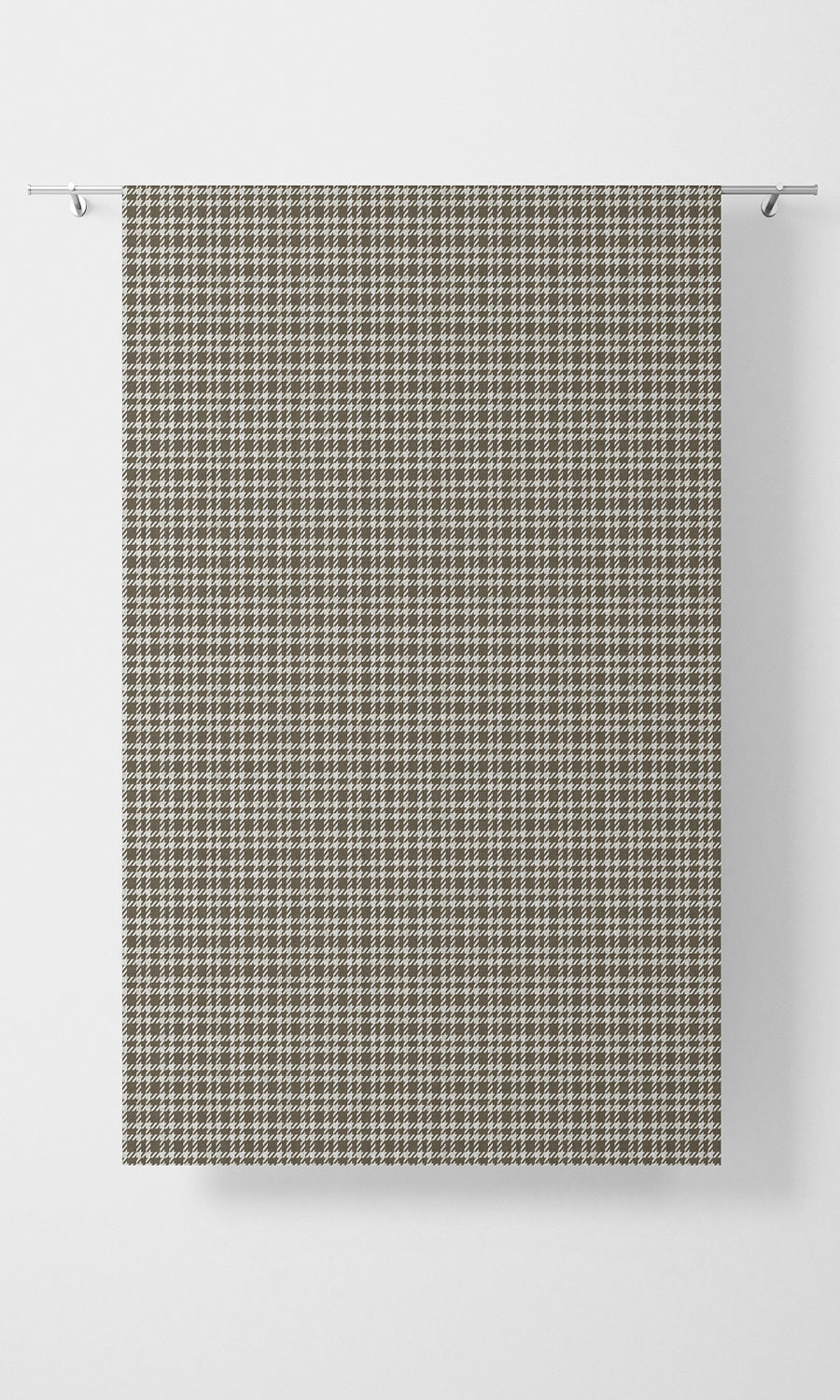 Check Patterned Home Textile Fabric Material Sample (Cedar Brown)