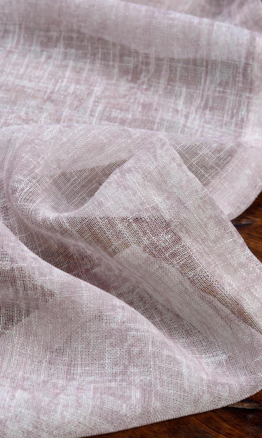 Textured Sheer Home Décor Fabric Sample (Pale Pink)