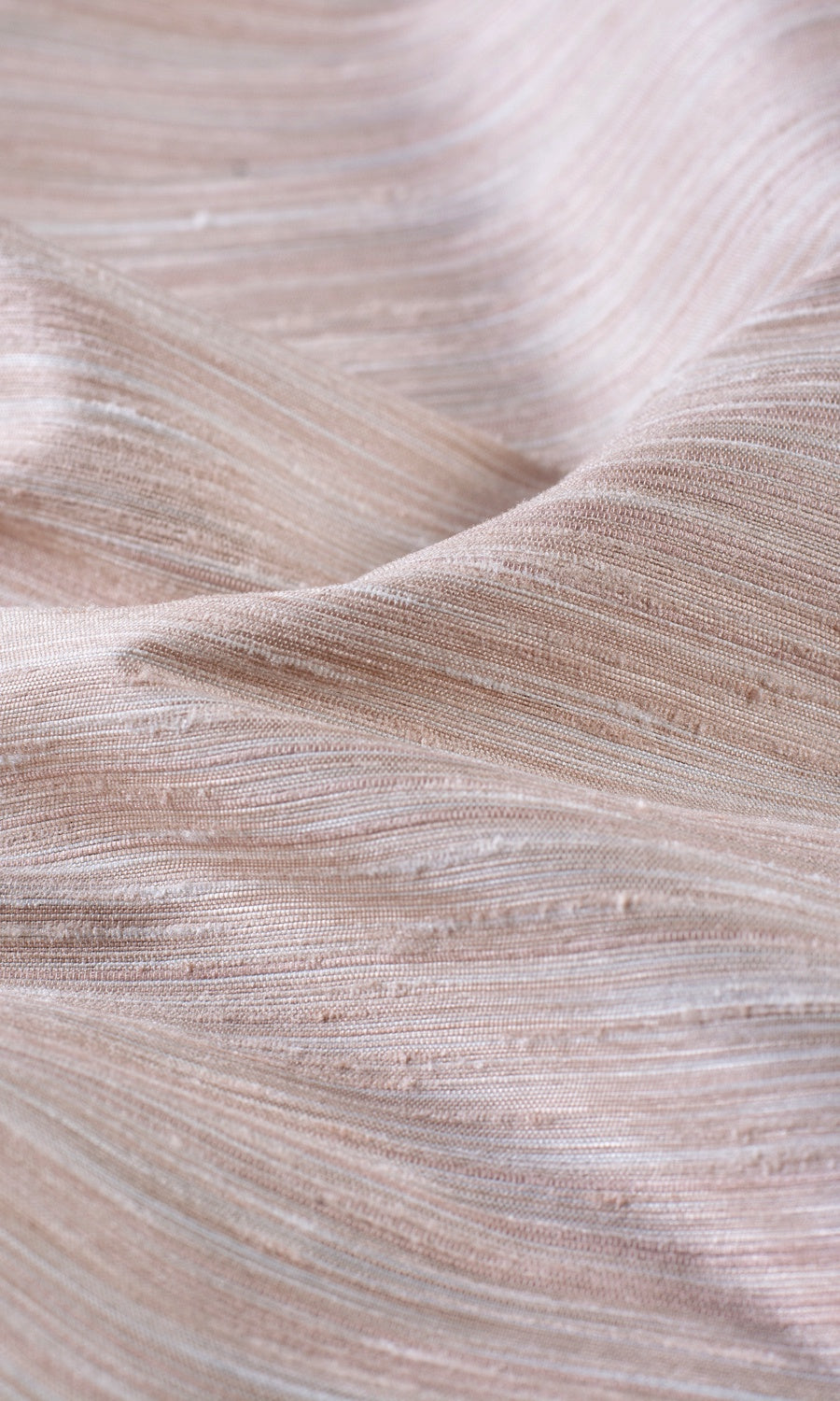 Textured Faux Silk Fabric By the Metre for Curtains & Drapes (Cavern Pink)