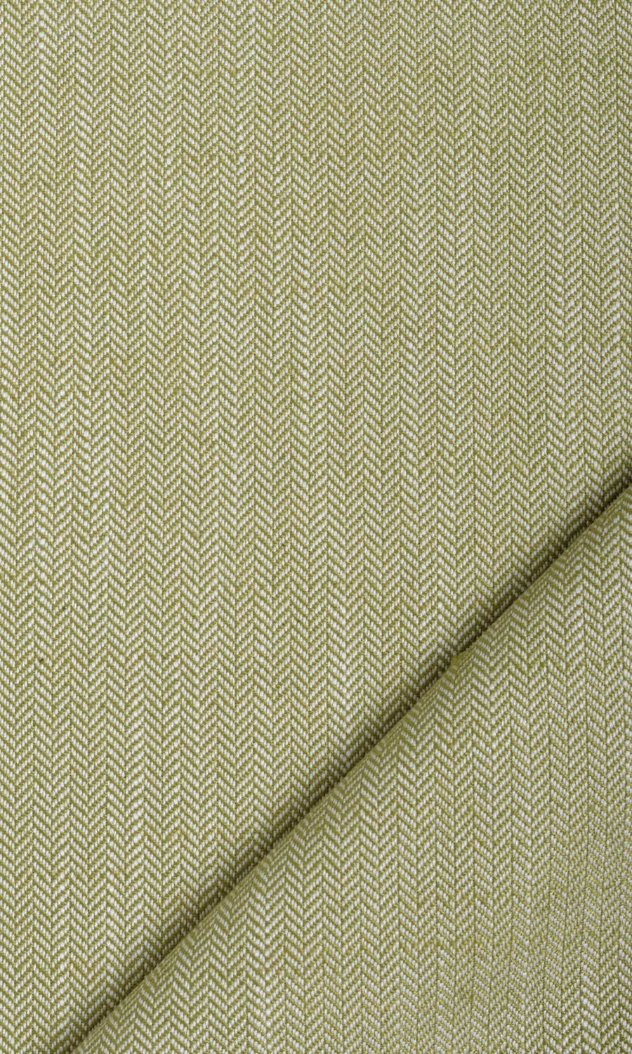 Herringbone Textured Home Textile Fabric Material By the Metre (Olive Green)