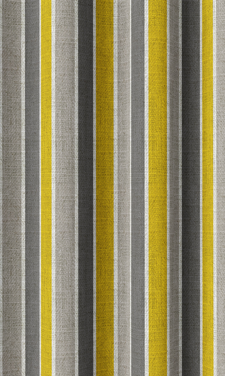 Modern Striped Home Décor Fabric Sample (Yellow/ Grey)