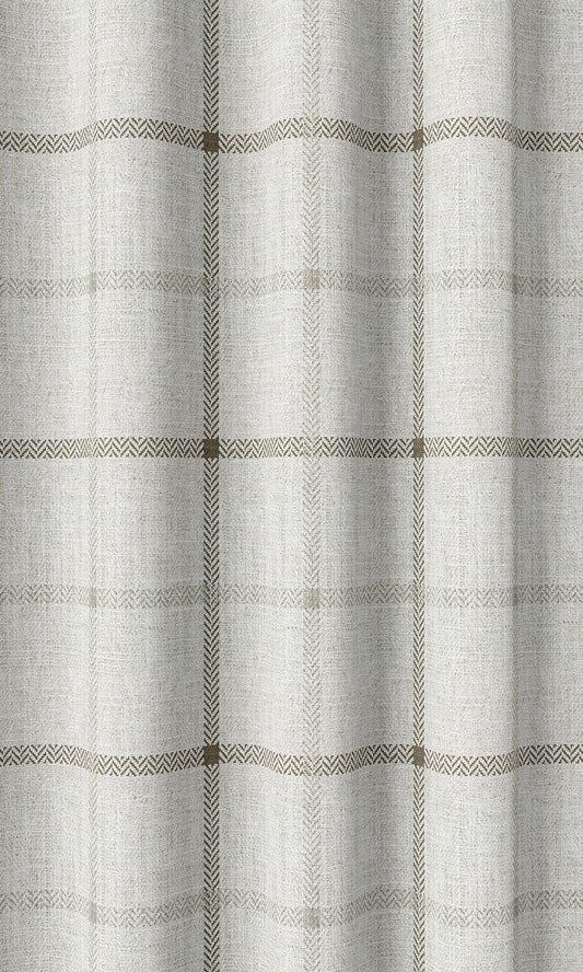 Modern Striped Print Home Décor Fabric By the Yard (White/ Beige)