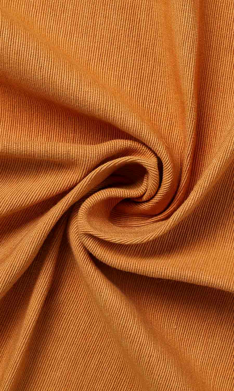Cotton Window Treatments Fabric Sample (Ochre Orange)