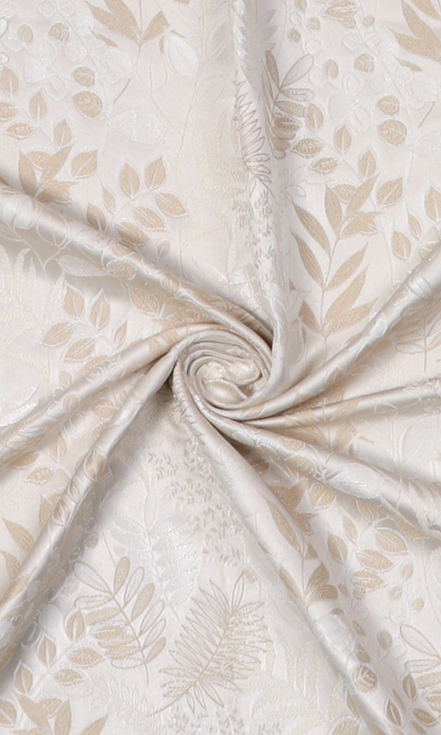 Botanical Fabric Material By the Metre (White/ Ivory)