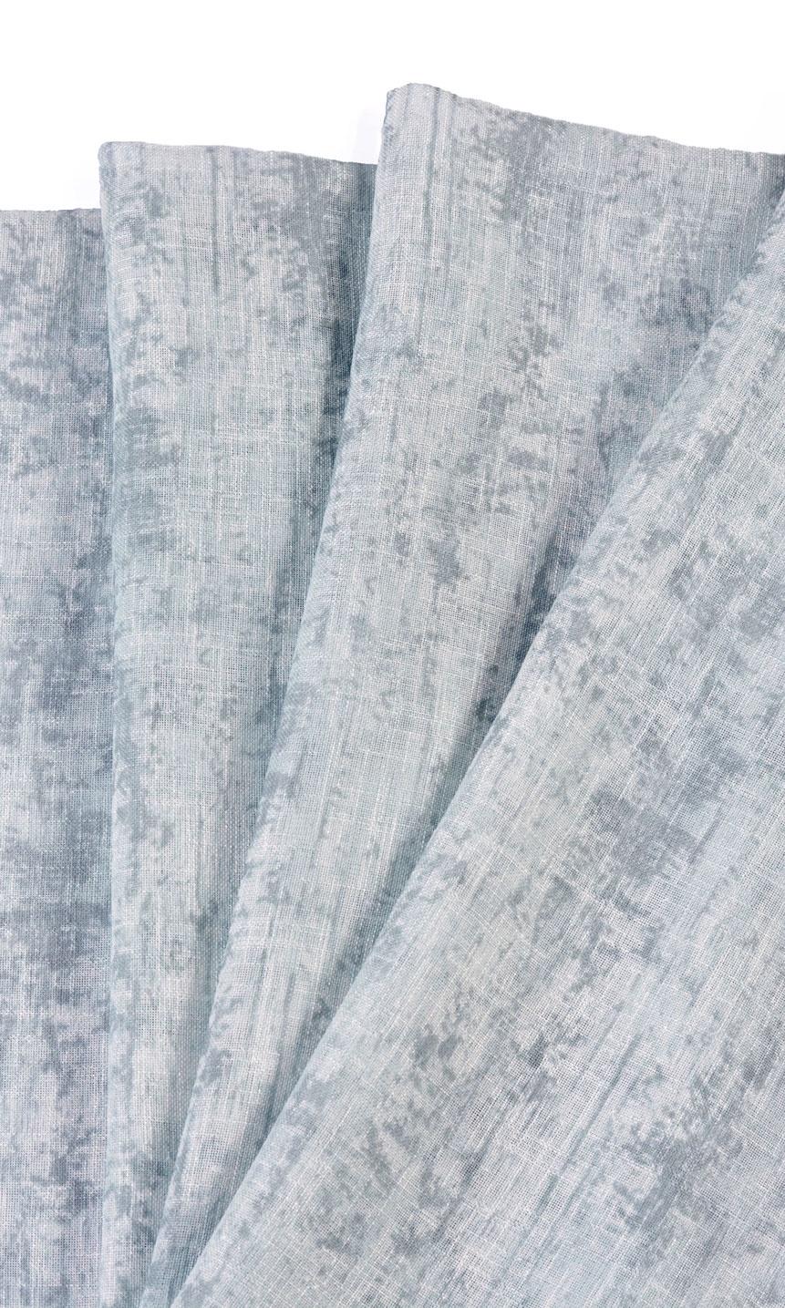 Textured Sheer Home Textile Fabric Material By the Metre (Blue)