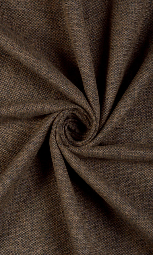 Poly-Linen Home Décor Fabric Sample (Umber Brown/ Cedar Brown)