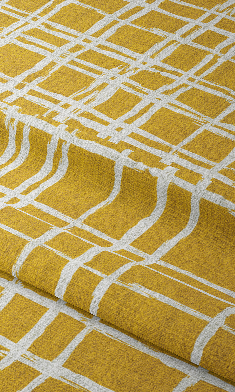 Abstract Print Window Treatments Fabric By the Metre (Yellow/ White)