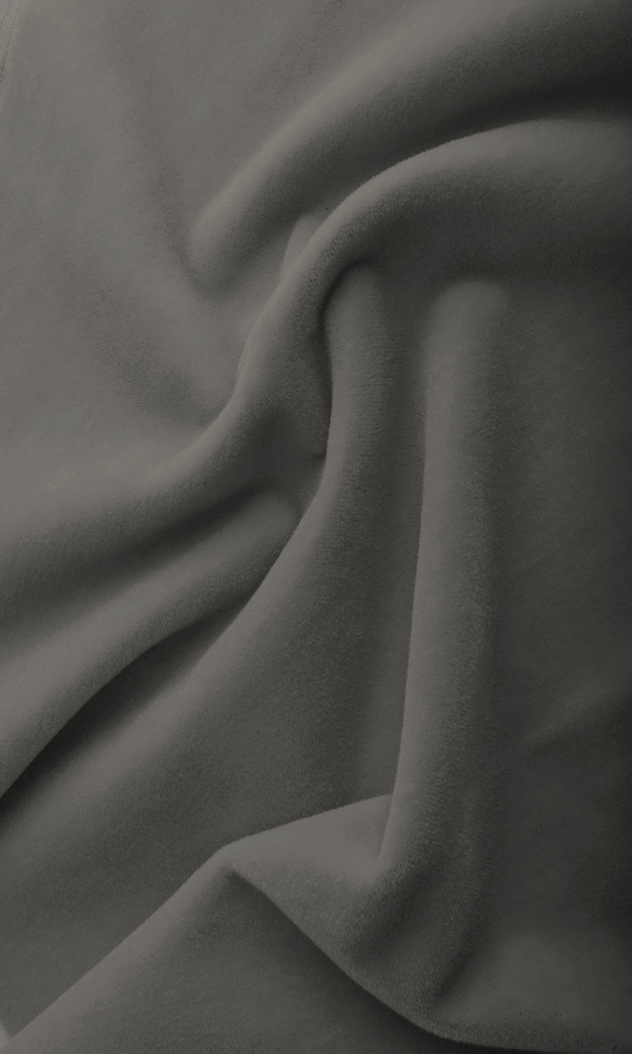Velvet Home Textile Fabric Material By the Metre (Grey)