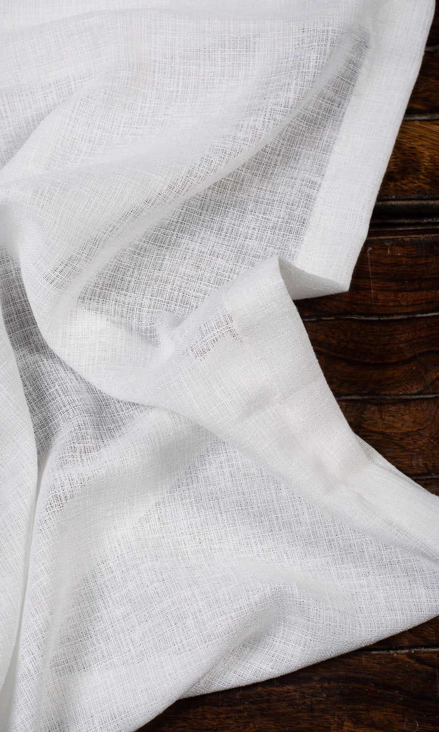 Plain Sheer Window Treatments Fabric Sample (White)