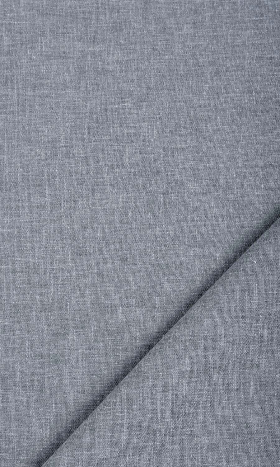 Linen Texture Home Textile Fabric Material By the Metre (Steel Grey)