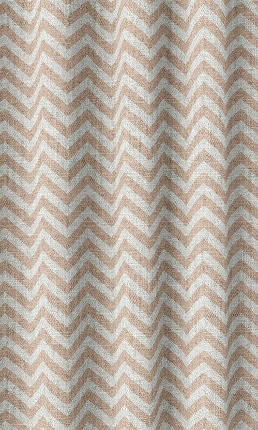 Modern Chevron Print Home Décor Fabric Sample (Blush Pink/ White)