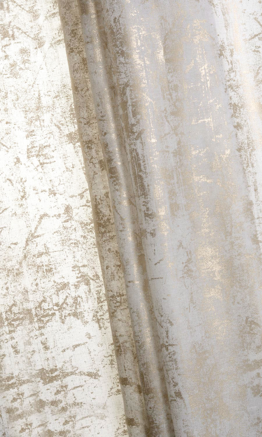 Sheer Fabric By the Metre for Curtains & Drapes (White/ Metallic Golden)