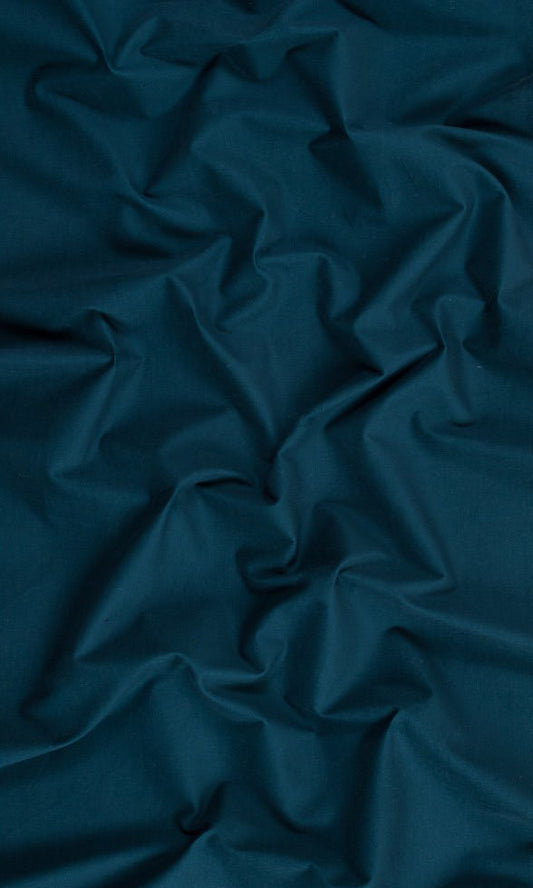 Cotton Curtains (Prussian Blue)