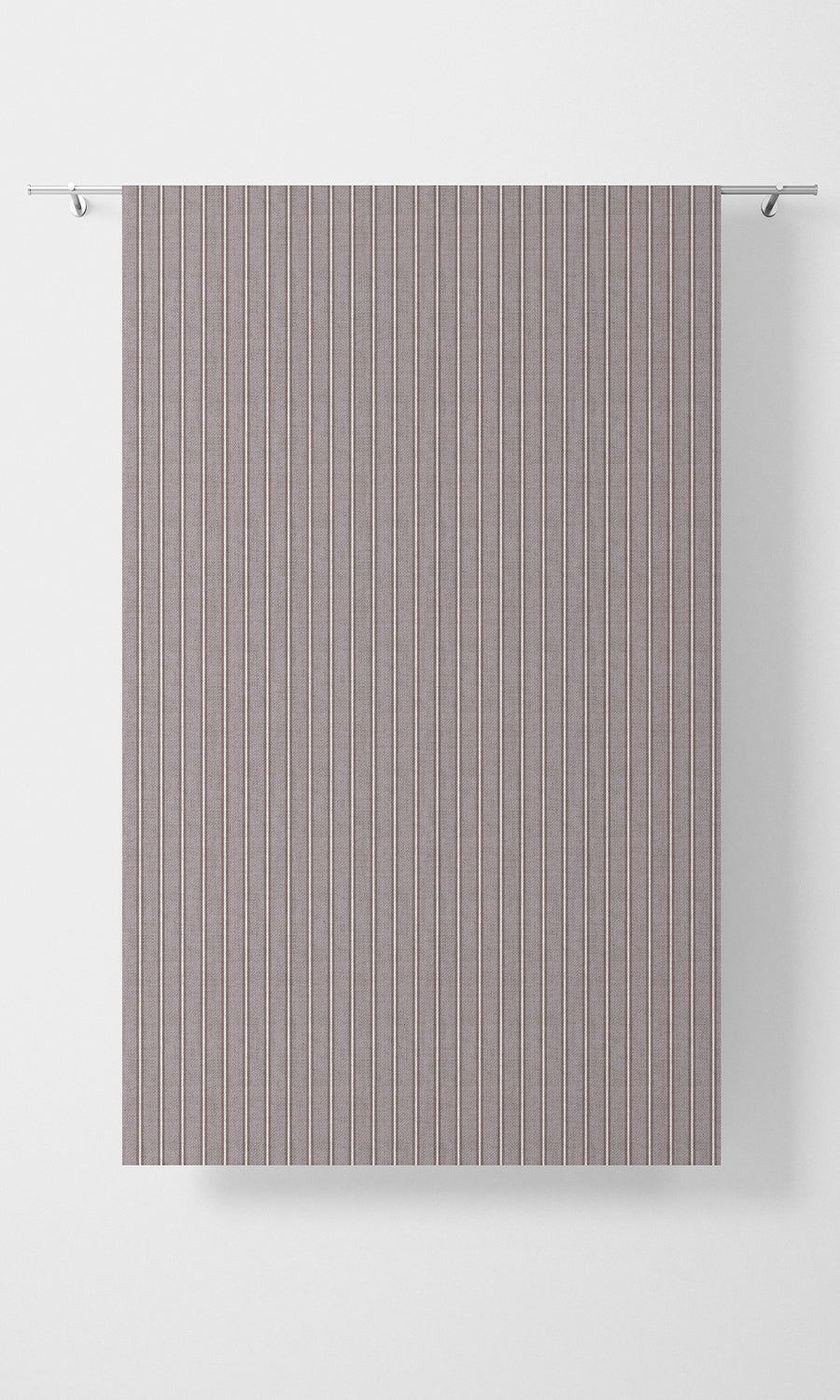 Modern Striped Fabric Material By the Metre (Plum Purple)