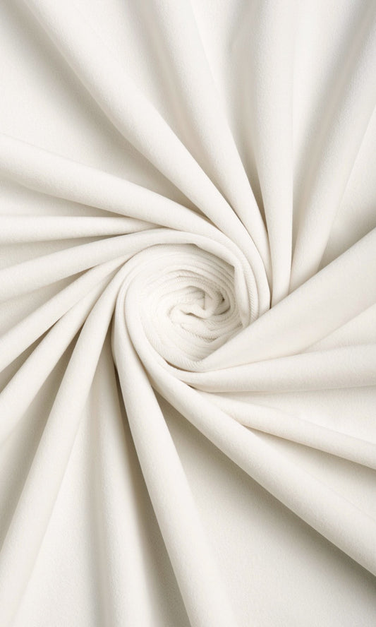 Velvet Curtain Panels (White)