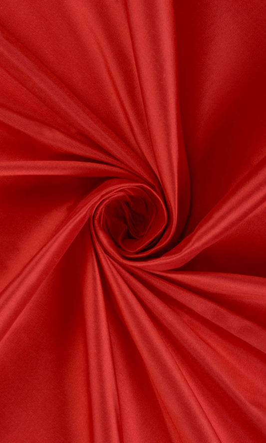 Shantung Silk Curtain Panels (Red)