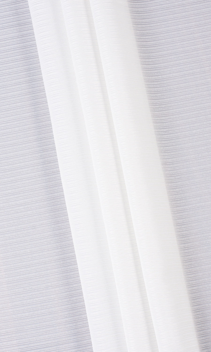 Striped Sheer Home Textile Fabric Material By the Metre (Chiffon White)