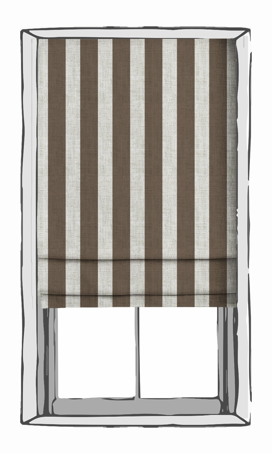 Geometric Print Free Fabric Material Sample (Brown/ White)
