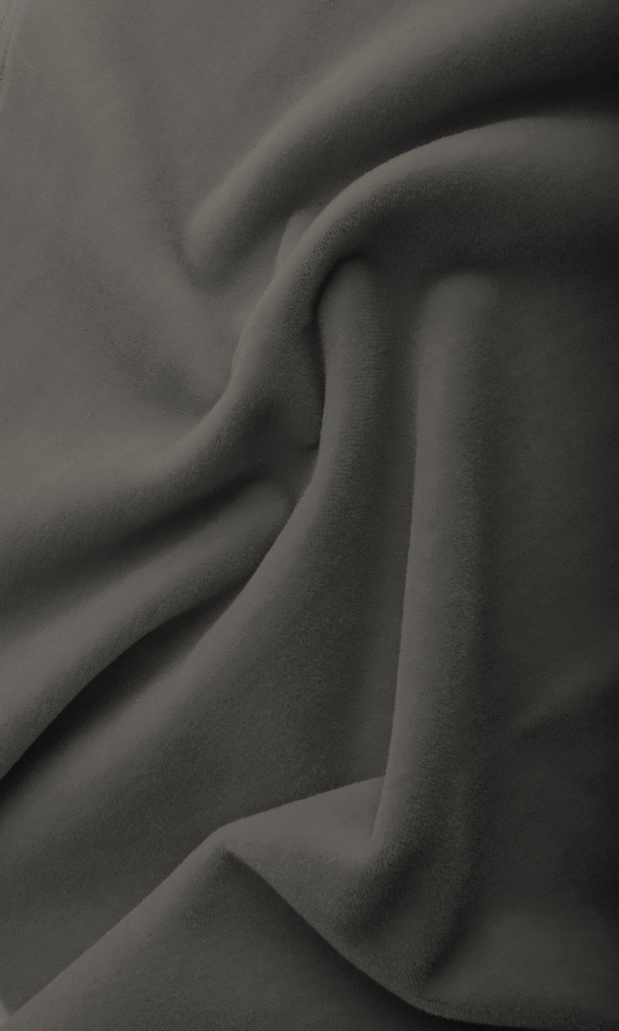 Velvet Home Textile Fabric Material By the Metre (Grey)