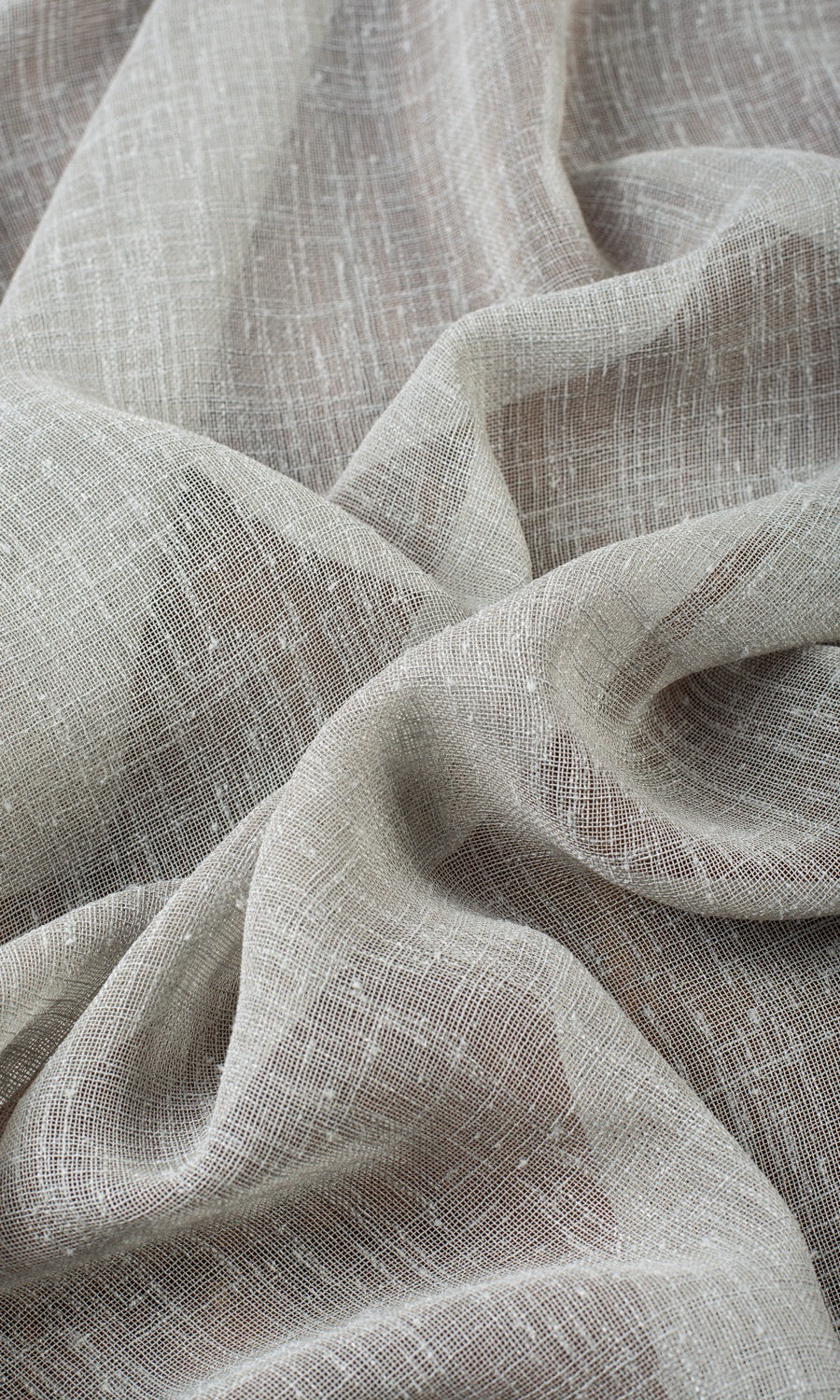 Textured Sheer Free Fabric Material Sample (Dove Grey)