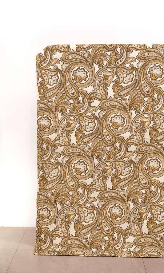 Paisley Drapery (Beige/ Yellow/ Umber)