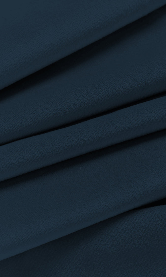 Velvet Home Décor Fabric Sample (Navy Blue)