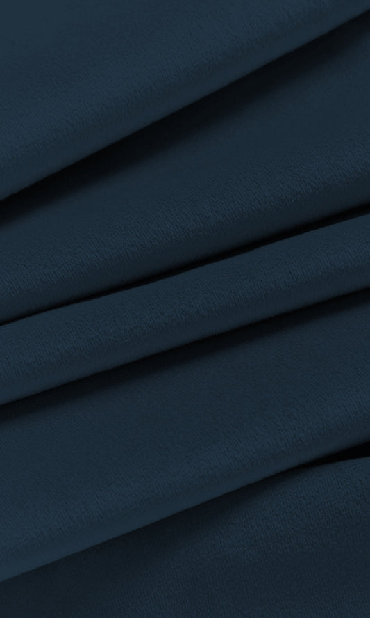 Velvet Home Décor Fabric By the Metre (Navy Blue)