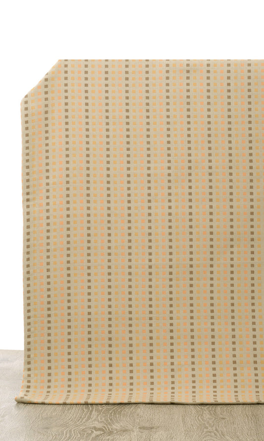 Cotton Home Décor Fabric By the Metre (Beige/ Grey)