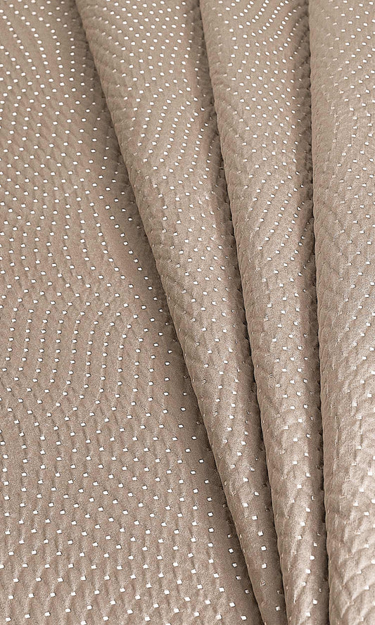 Silk-Blend Curtains (Caramel Brown)
