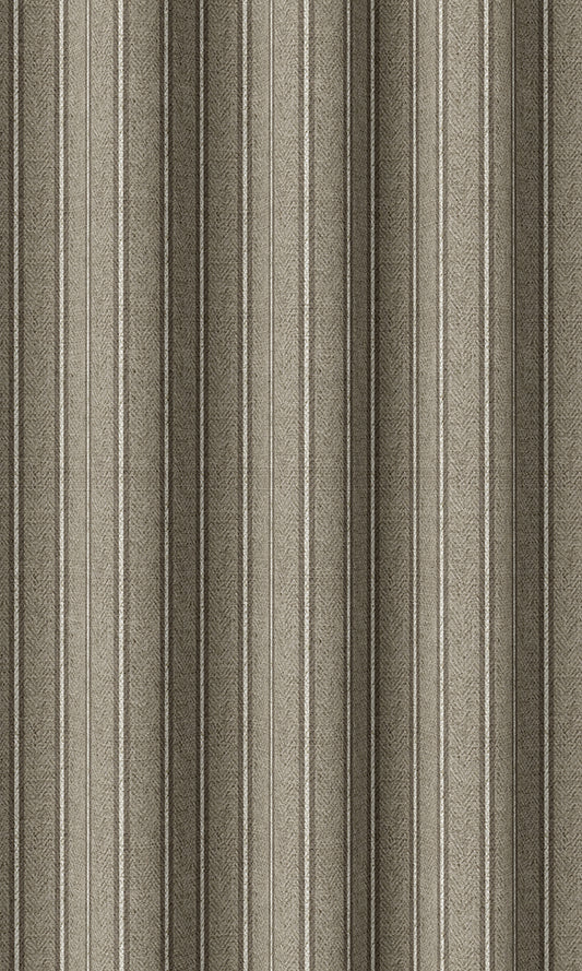 Modern Striped Print Home Décor Fabric Sample (Brown & Beige)