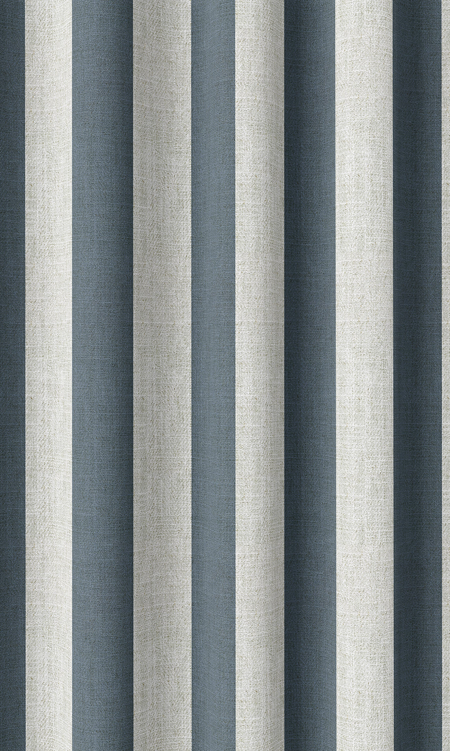 Modern Striped Home Décor Fabric By the Metre (Petrol Blue/ White)