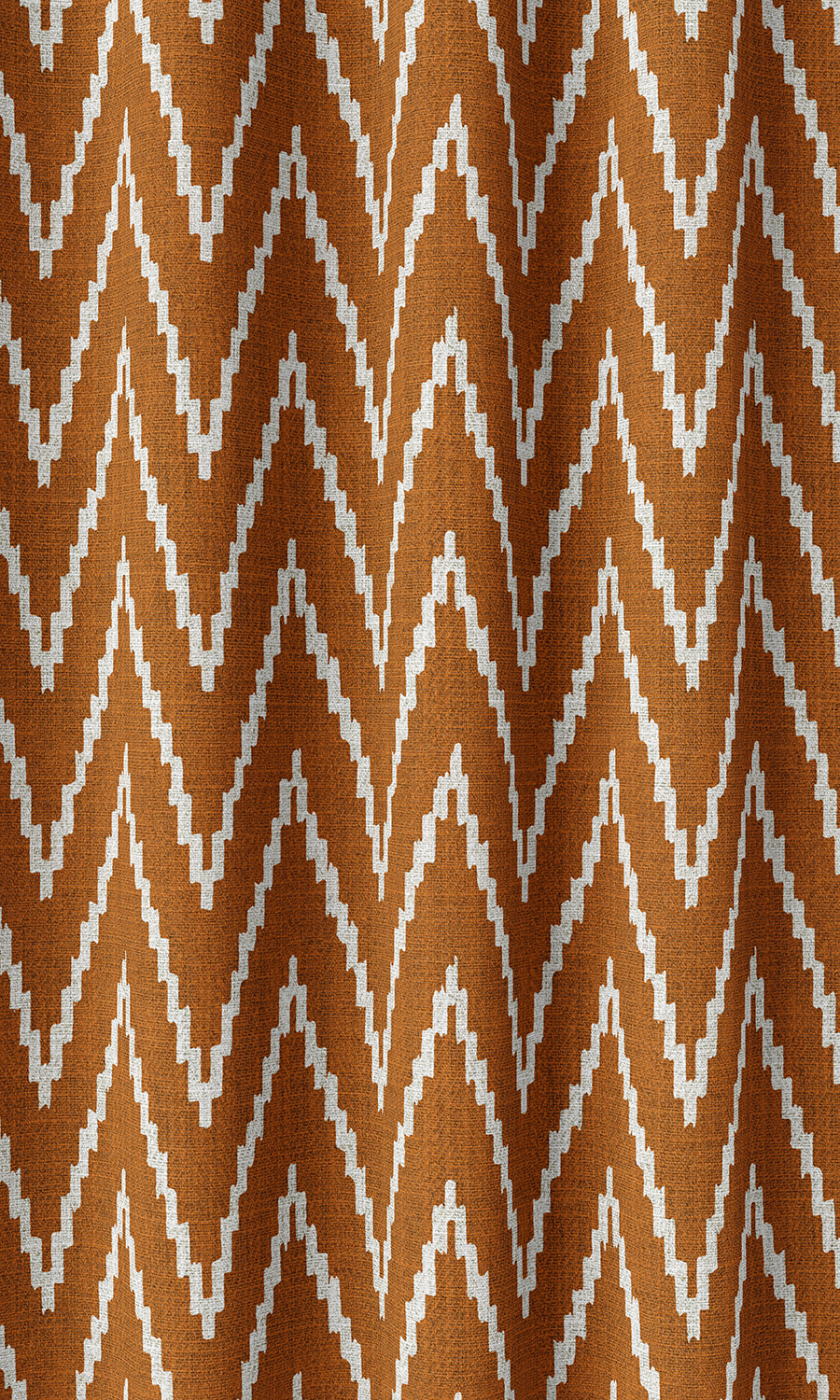Chevron Print Home Décor Fabric Sample (Orange/ White)