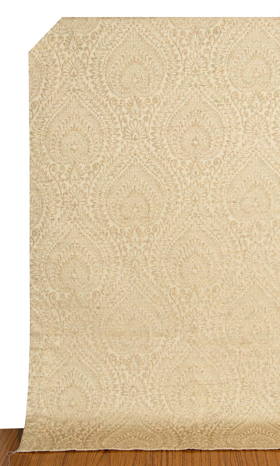 Textured Floral Window Treatments Fabric By the Metre (Beige)