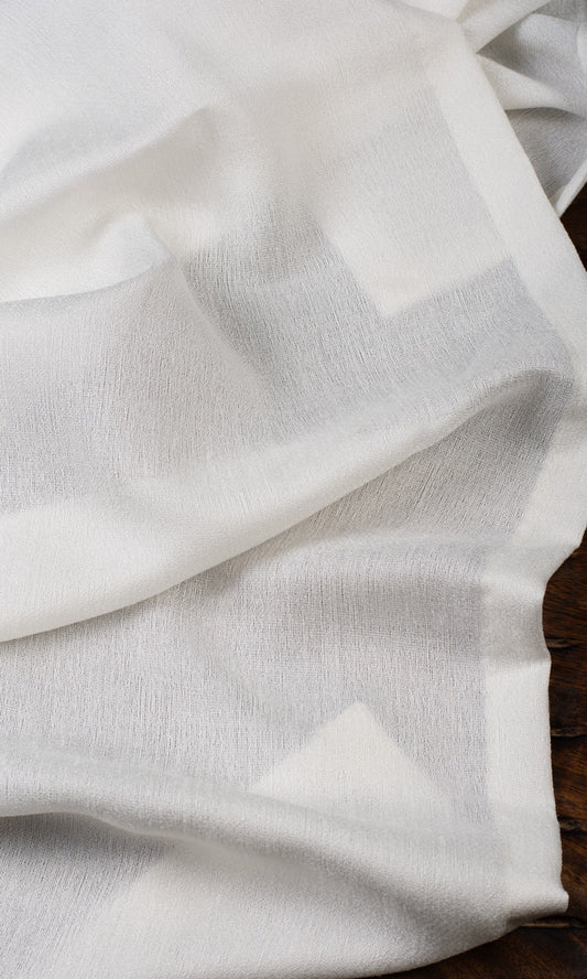 Plain Semi-Sheer Curtains (White)