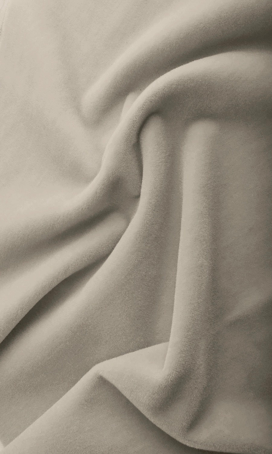 Velvet Home Textile Fabric Material By the Metre (Warm Ivory)