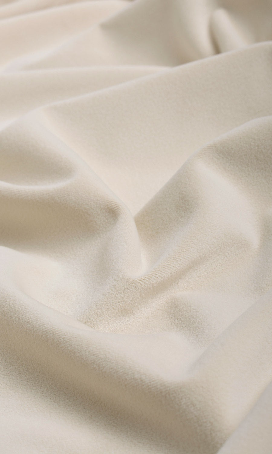 Velvet Free Fabric Material Sample (Warm Ivory)