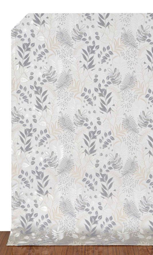 Grey leaf print curtains from The White Window